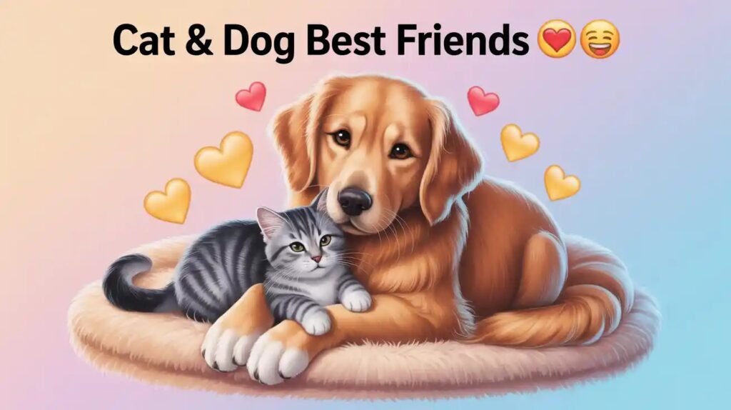 When a Cat and Dog Become Best Friends 1