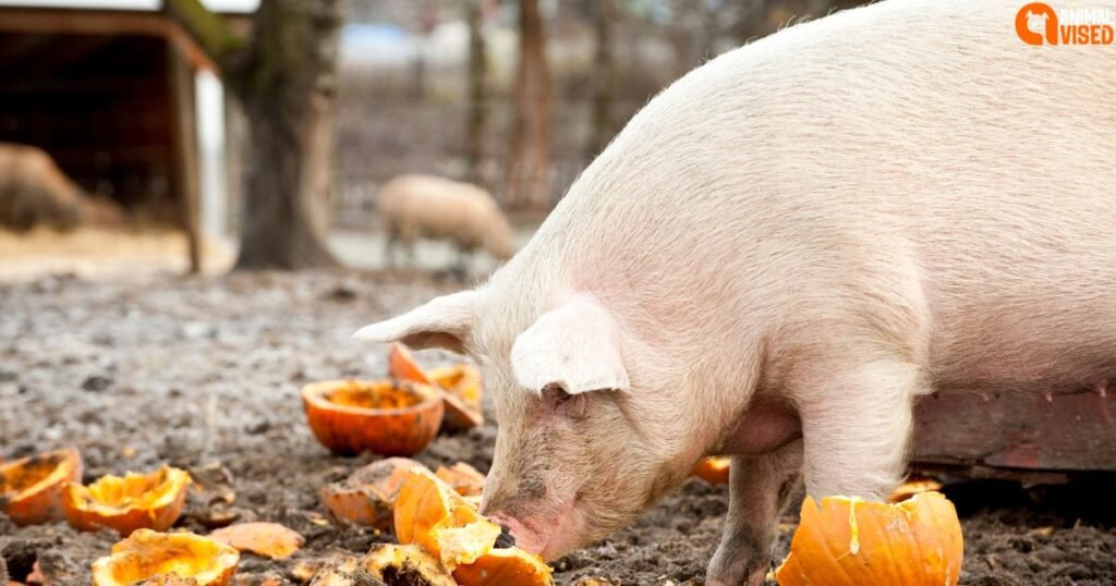 Pigs eats Oranges
