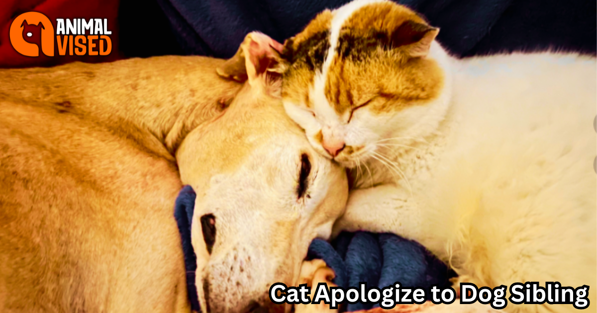 Cat Apologize to Dog Sibling