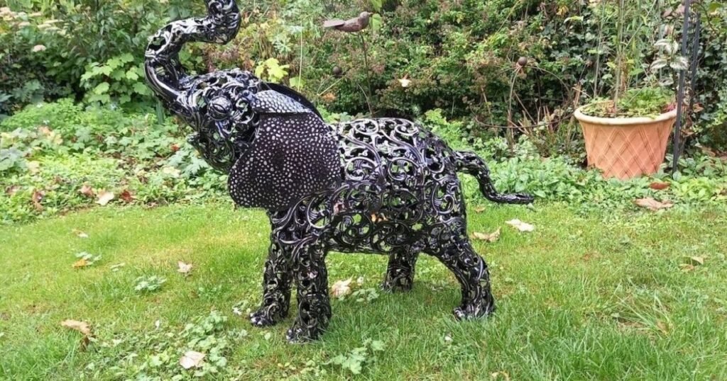 Elephant Metal Garden Statues