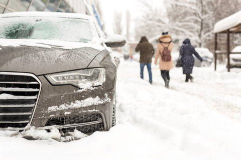 Car parked in snow