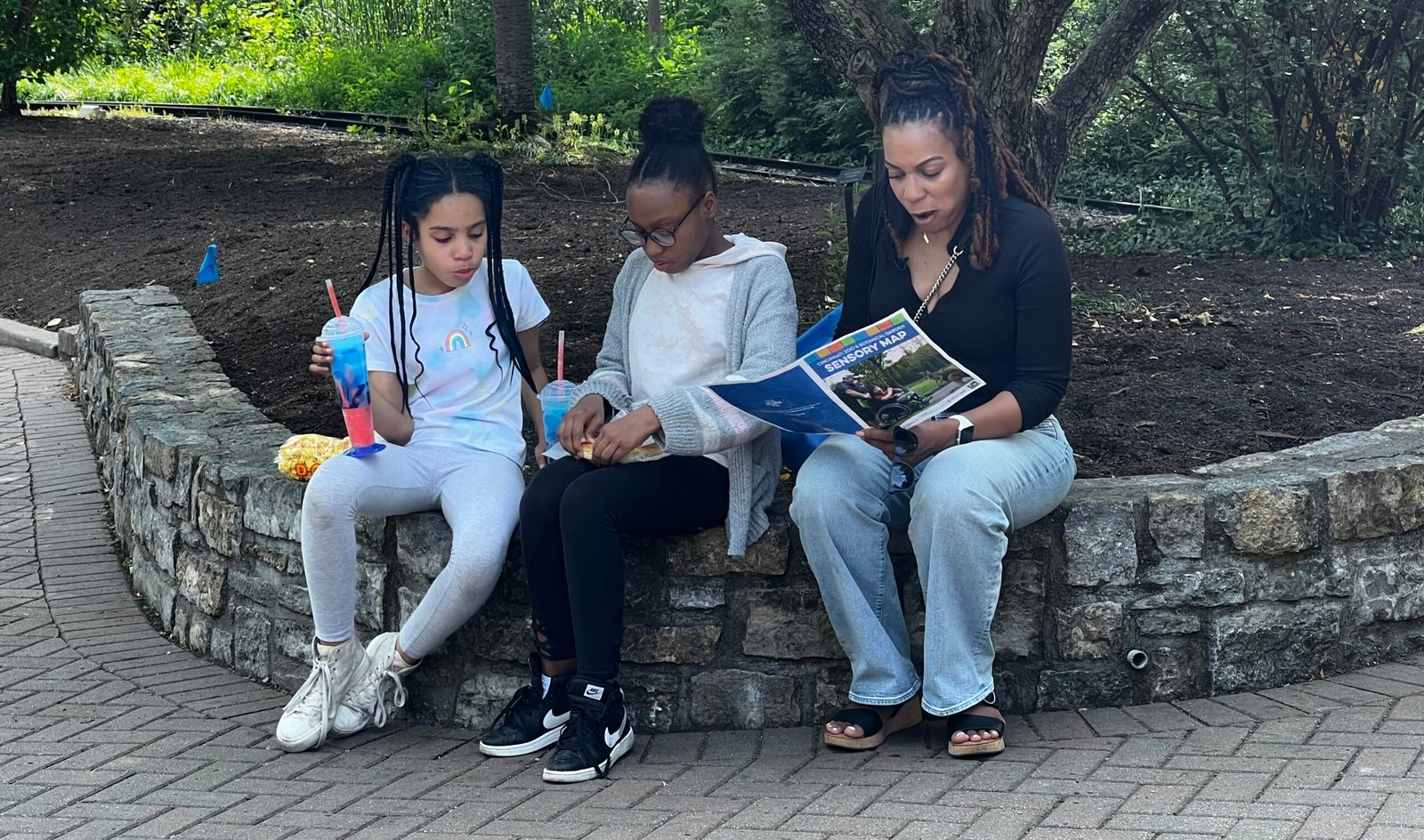 family reading sensory map