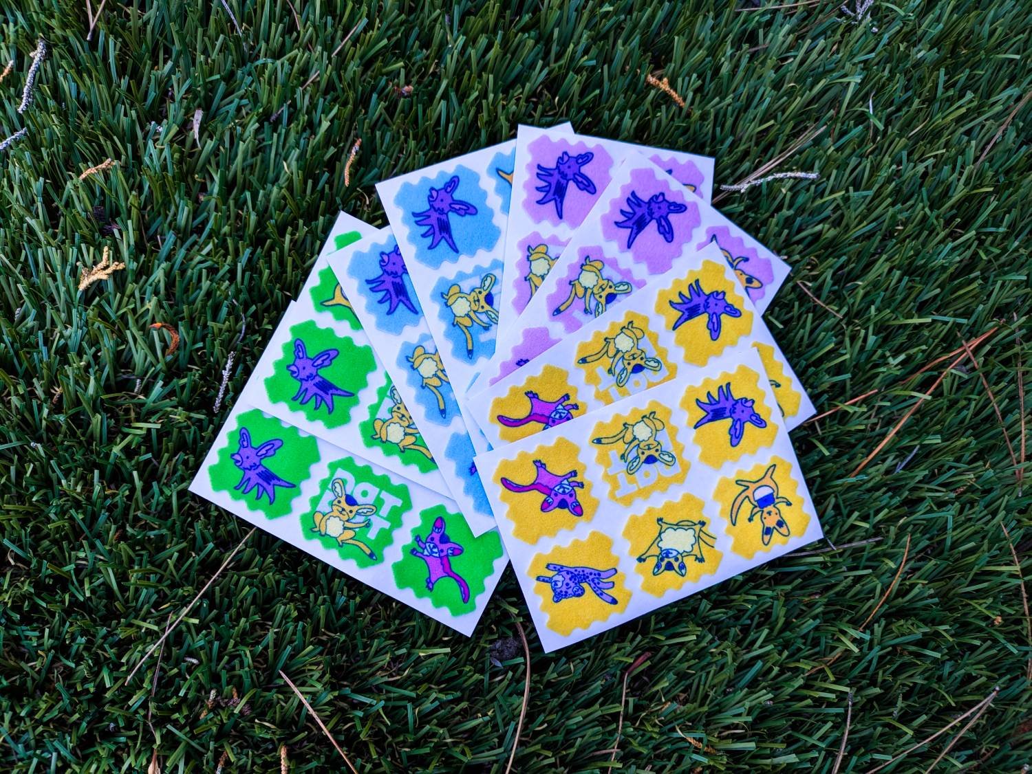 NATPAT Review - stickers on grass